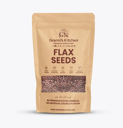 Granni's Kitchen Flax Seeds - Handcrafted with Natural Ingredients, Free from Preservatives, Artificial Colors & Flavors. Produced Using a Pure Process and Micro-Batch Production for Fresh and Nutrient-Rich Seeds. Perfect for Boosting Health and Adding Crunch to Your Meals.