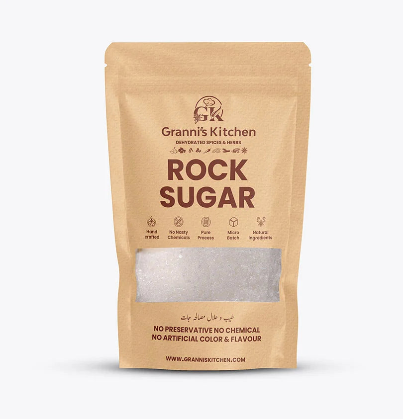 Package of Granni's Kitchen Rock Sugar on a white background