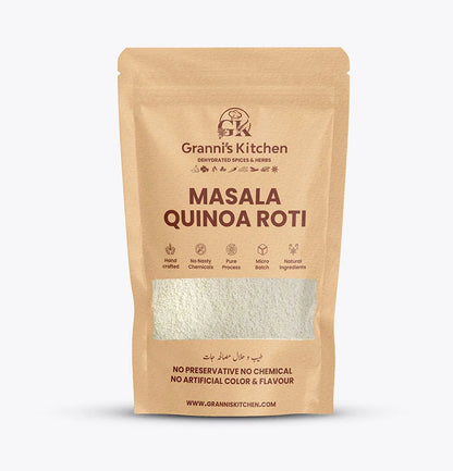 Granni's Kitchen Masala Quinoa Roti - Handcrafted with Natural Ingredients, Free from Preservatives, Artificial Colors & Flavors. Made Using a Pure Process and Micro-Batch Production for Healthy, Flavorful Quinoa Roti. Ideal for Gluten-Free and Nutrient-Rich Meals.