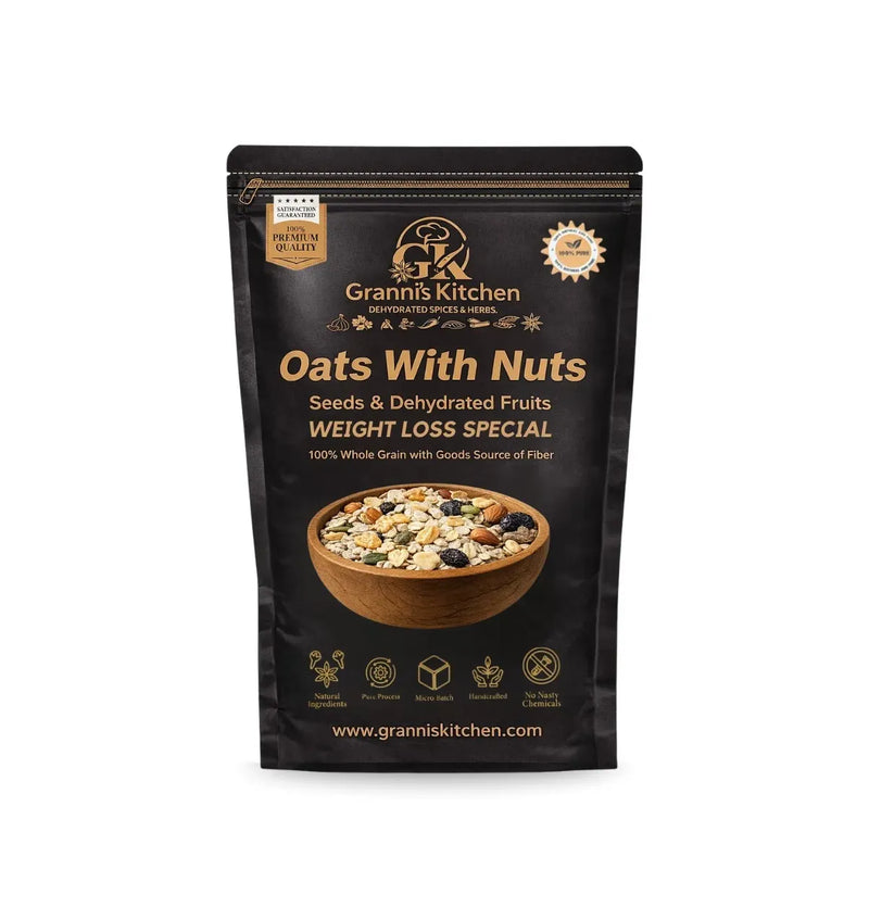 Grann's Kitchen Oats with Nuts package on a white background